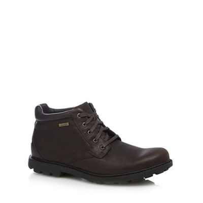 Rockport Brown leather waterproof ankle boots